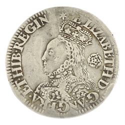 Elizabeth I 1562 milled silver sixpence 