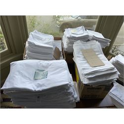 Approx. 800 white linen pillow cases- LOT SUBJECT TO VAT ON THE HAMMER PRICE - To be collected by appointment from The Ambassador Hotel, 36-38 Esplanade, Scarborough YO11 2AY. ALL GOODS MUST BE REMOVED BY WEDNESDAY 15TH JUNE.