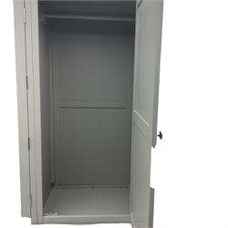 Cotswold Company - grey finish triple wardrobe, with six drawers