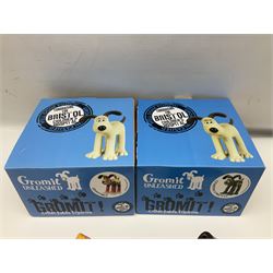 Wallace & Gromit - Gromit Unleashed: two Aardman Animations The Grand Appeal 'Gromit Unleashed' figures comprising Grrrrromit and Creature Comforts, both with boxes