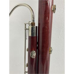 Lafleur bassoon imported by Boosey & Hawkes from Czechoslovakia, serial no.8 2600; in fitted hard carrying case with crooks and accessories
