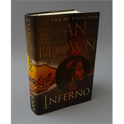  Brown Dan: Inferno. 2013 Doubleday. Signed on the title page in silver.  