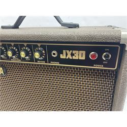 Yamaha JX30 guitar amplifier in brown case, serial no.14481; L47cm