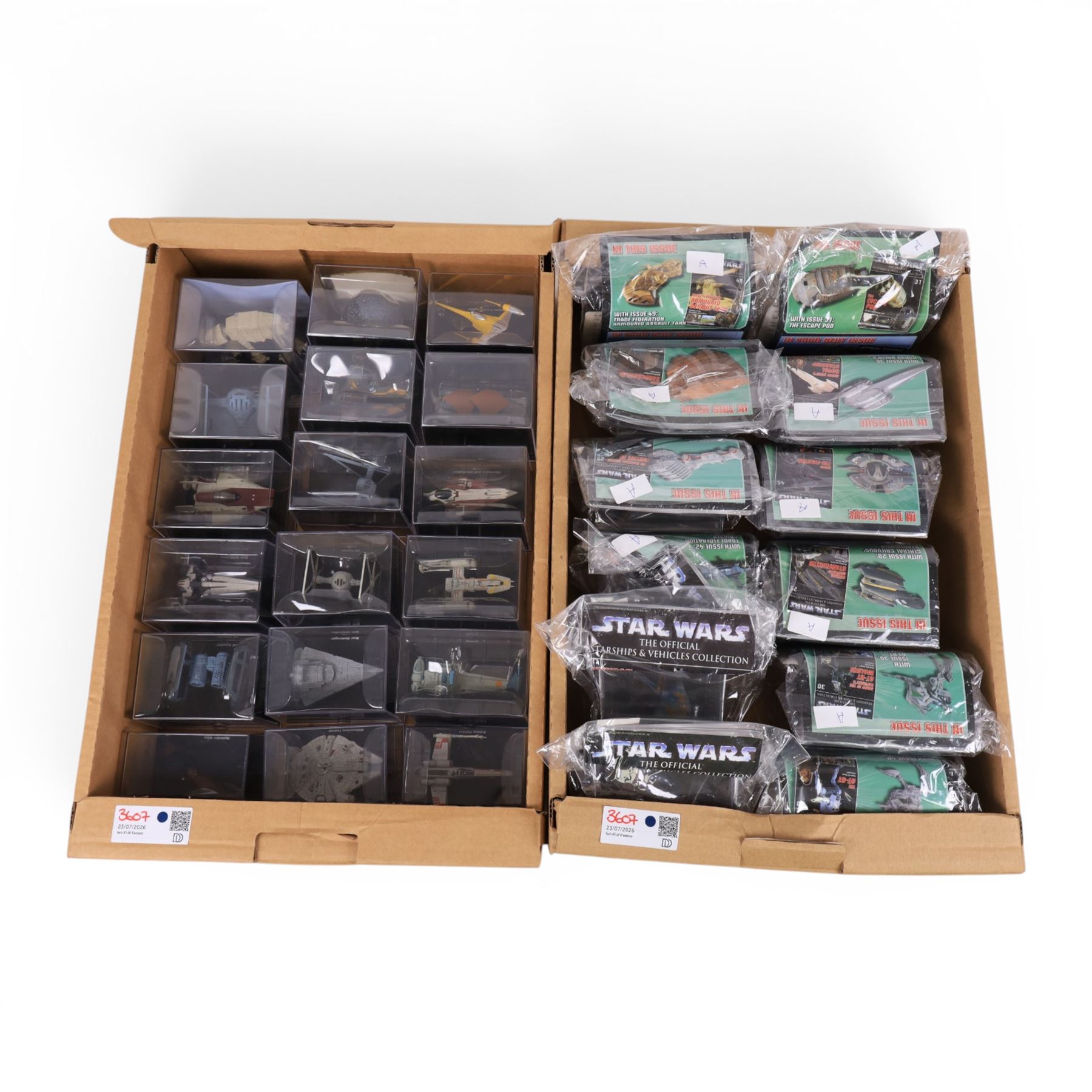 Eighty DeAgostini Star Wars The Official Starships & Vehicle collection models and magazines