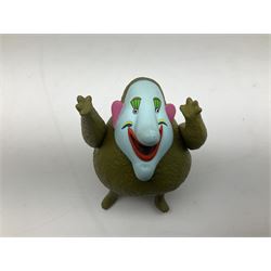 Special edition The Beatles Yellow Submarine playing cards, unopened with gilt edging in a metal tin, together with 1999 McFarlane Toys figures of Yellow Submarine John Lennon and Jeremy Hillary Boob, PH. D, tallest figure 19.5cm 