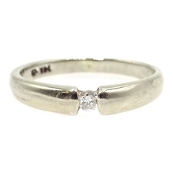  Single stone diamond white gold ring stamped 14k  