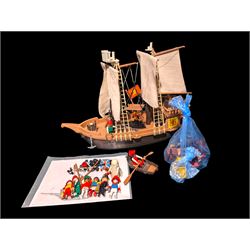1970s Playmobil pirate ship and figures