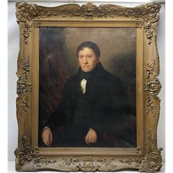 English School (19th century): 'James Clegg 1801-1836', oil on canvas unsigned, titled on the stretcher and frame 89cm x 72cm	