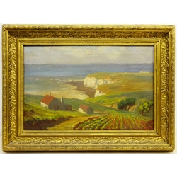 Richard Gay Somerset (British 1848-1928): Chalk Cliffs, oil on canvas indistinctly signed 30cm x 45cm