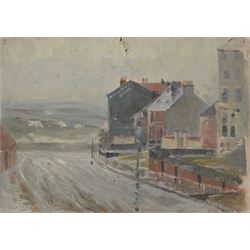 Frank Henry Mason (Staithes Group 1875-1965): North Riding Hotel 'North Marine Road' Scarborough, oil on board titled unsigned, inscribed verso in Mason's hand 'Optional 
