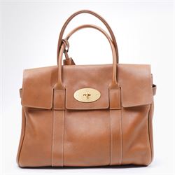Mulberry - ‘Bayswater Heritage’ Classic Tote Bag, introduced in 2003, in oak NVT leather with signature gold tone Postman’s Lock closure and hardware, with rolled top handles, unused with original dust bag 
