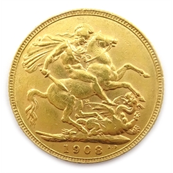  1908 gold sovereign   