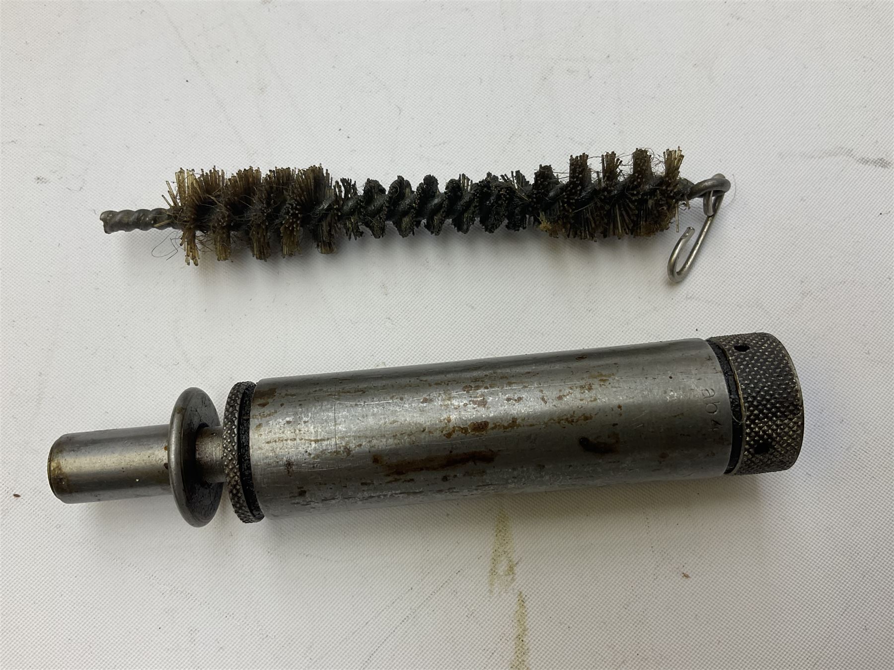 WW2 German - Lufft made compass marked ' Original Bezard ' with heliograph signalling mirror to interior; and a K98 rifle cleaning kit in original tin (2)