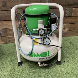 Pair of Berlan and Bambi air compressors - THIS LOT IS TO BE COLLECTED BY APPOINTMENT FROM DUGGLEBY STORAGE, GREAT HILL, EASTFIELD, SCARBOROUGH, YO11 3TX