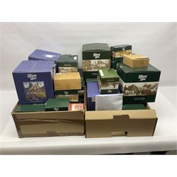 Thirty three Lilliput Lane models from the British collection and paint your own Children's Plaques, to include I am a little teapot, Gnome improvements, Dennis the Dragon, Bill and Ben, The Bobbins etc, some with boxes and deeds 