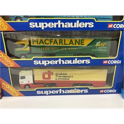 Corgi - sixteen 1:64 scale vehicles comprising ten Superhaulers; TY86650, TY86641, TY86661, TY86655, TY86652, TY87006, TY86605, TY87004, TY87002 and 59512; five Corgi Wheelz models comprising TY86636, TY86733, TY86815, TY87018, TY87019; with a further example from Saico 46601 (16)