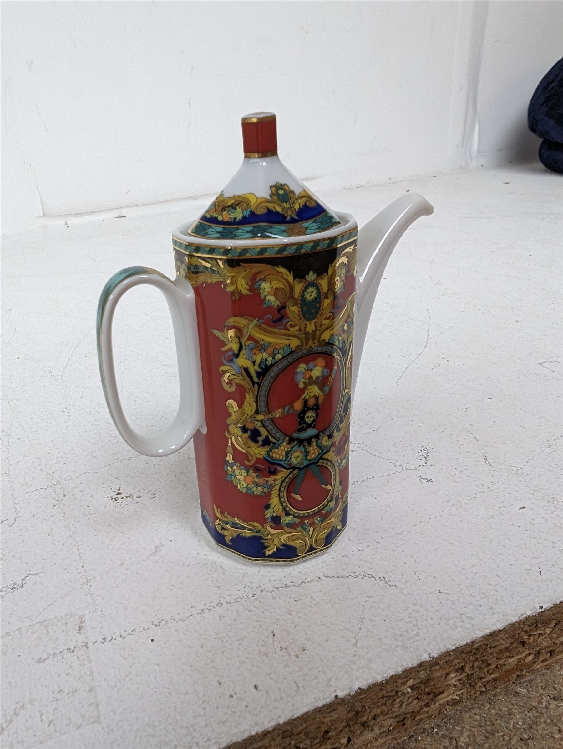Rosenthal Versace Le Roi Soleil pattern miniature coffee pot  