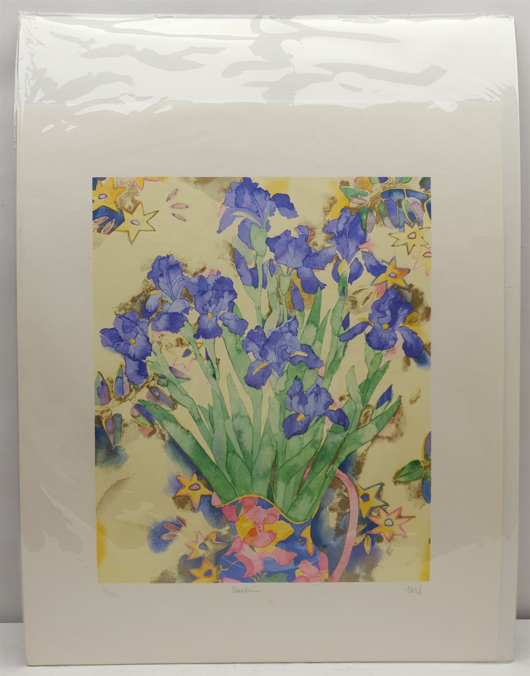 Tanya Short (British 1955-): 'Blue Fins', screenprint signed with initials titled and numbered 11/225, 49cm x 40cm with full margins (unframed)