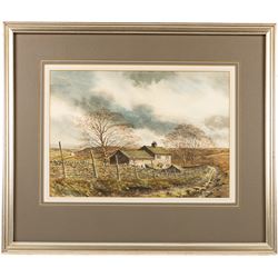 Arthur Craven (British 1934-2013): 'Bubbling Waters at Wycoller Farm' - Lancashire and 'Springs Farm - Enfield Side' - West Yorkshire, two watercolours signed, titled on label verso max 33.5cm x 47.5cm (2)