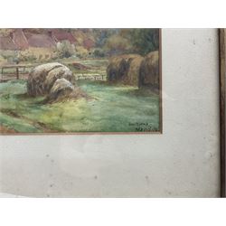 MA White (British Early 20th Century): The Valley - 'Sandsend' near Whitby, watercolour signed 24cm x 37cm 