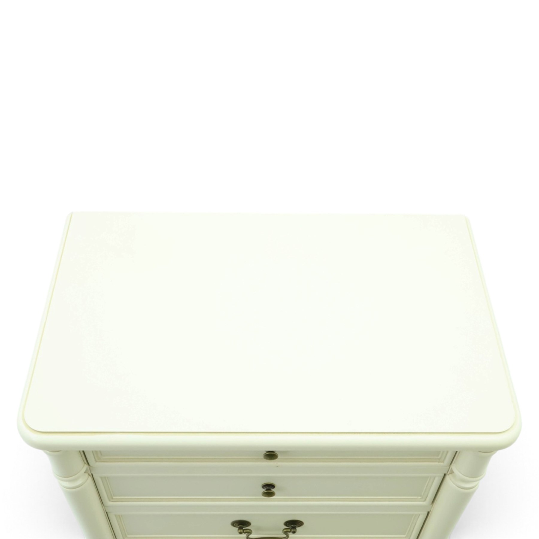 Laura Ashley - 'Clifton' tall pedestal chest, fitted with six graduating long drawers flanked by half-canted pilasters, raised on turned feet, in ivory finish