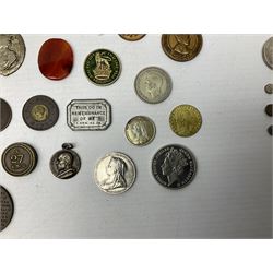 Para-numismatic and miscellaneous items, including enamelled coins, coin weights, model/toy coinage, gaming token, Indian temple tokens etc