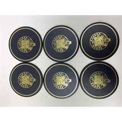 Scots Guards - three car badges by Beaulah, Gaunt etc; Military Drum Ice Bucket in original box; Regimental Crest on shield; boxed sets of table mats and coasters; two wallets; 45rpm record; ash trays etc