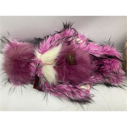 Charlie Bears - limited edition Plumo Collection 'Anke' CB191959A, limited to 3000; 'Cheese Whizz' CB202040C; and 'Cotton Candy' CB202040A; all with labels (3)