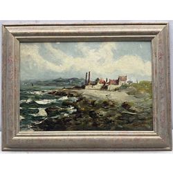 John Milne Donald (Scottish 1819-1866): Choppy Seas on the Scottish Coast, oil on board signed 29cm x 42cm