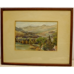  Frank Watson Wood Jnr. (Scottish 1900-1985): 'Kirkton Glen, Balquhidder', watercolour signed, titled and dated '45, 18cm x 26cm