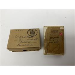 Twelve WW2 medals comprising four 1939-1945 war medals, four Defence medals, three 1939-1945 Stars and Africa Star; all with ribbons; some as groups in two issue boxes with slips