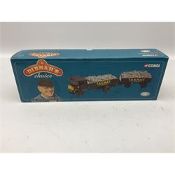 Five boxed Corgi die-cast models comprising ‘Dibnah’s Choice’ Sentinel Dropside wagon and Fowler B6 Crane Engine and Trailer, Albion Caledonian lorry, Texaco tanker and Wall’s AEC trailer