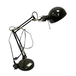 Black angle poise table lamp