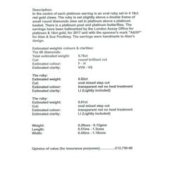Pair of platinum ruby and diamond cluster earrings, each stud set with a single oval cut ruby in a four claw 18ct rose gold setting, surrounded by two rows of round brilliant cut diamonds, London 2017, total ruby weight approx 1.43 carat, total diamond weight approx 0.76 carat, with Alan Poultney Gems report