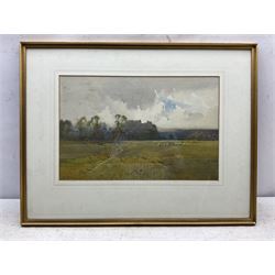 Arthur Tucker (British 1864-1929): Arundale Castle from the Water Meadows, watercolour signed 29cm x 45cm