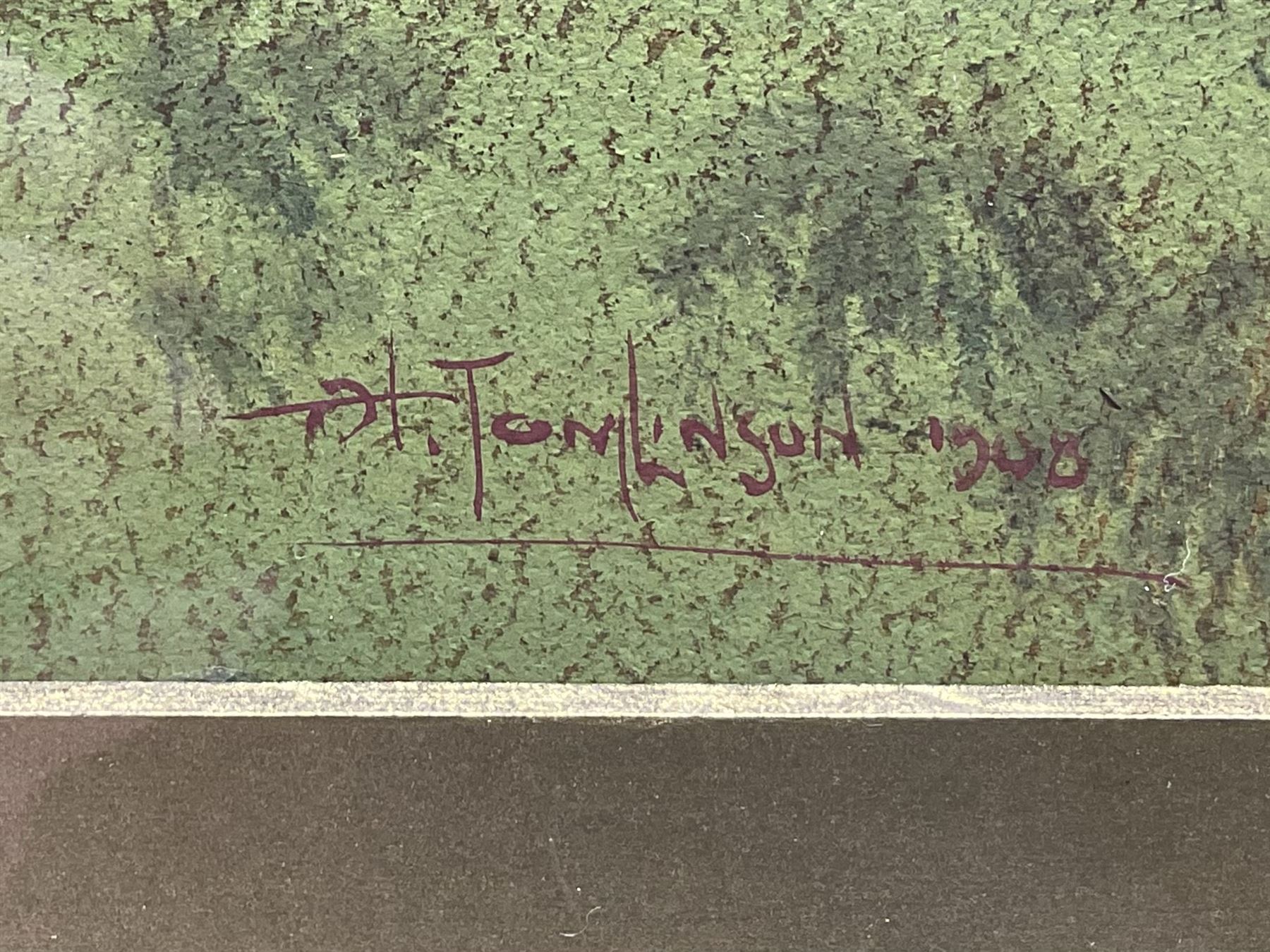 Herbert Tomlinson (British 1845-1931): Clent Hills Worcestershire, pair gouaches signed and dated 1908, 27cm x 53cm