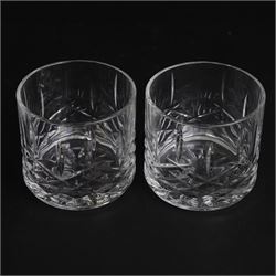 Waterford Marquis stacking decanter and tumbler set, together with Waterford candle stick 