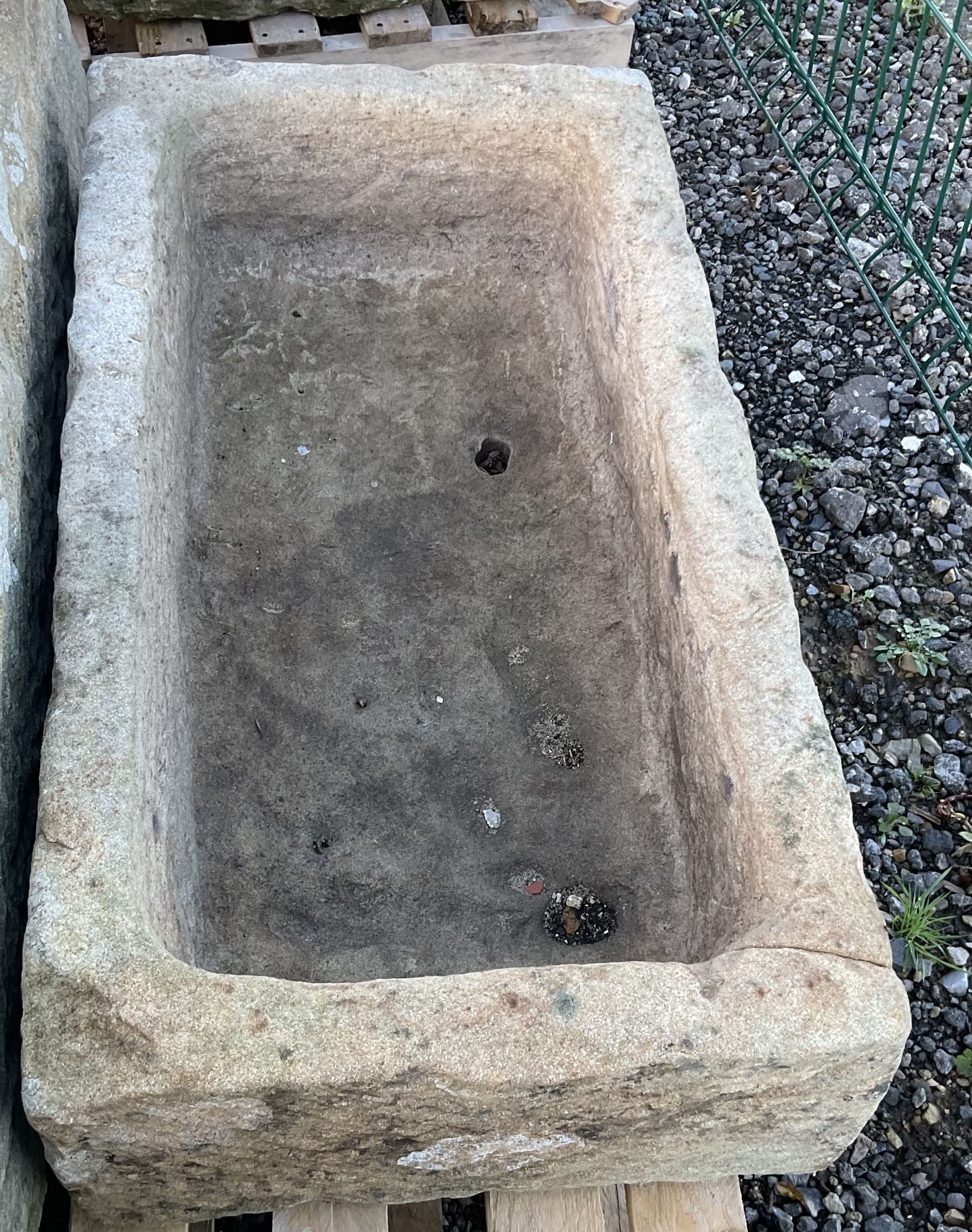 Small 19th century rectangular stone trough - THIS LOT IS TO BE COLLECTED BY APPOINTMENT FROM DUGGLEBY STORAGE, GREAT HILL, EASTFIELD, SCARBOROUGH, YO11 3TX