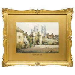 Noel Harry Leaver (British 1889-1951): View of Bootham Bar and the York Minster, watercolour signed 27cm x 37cm