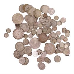 Approximately 560 grams of Great British pre-1947 silver coins