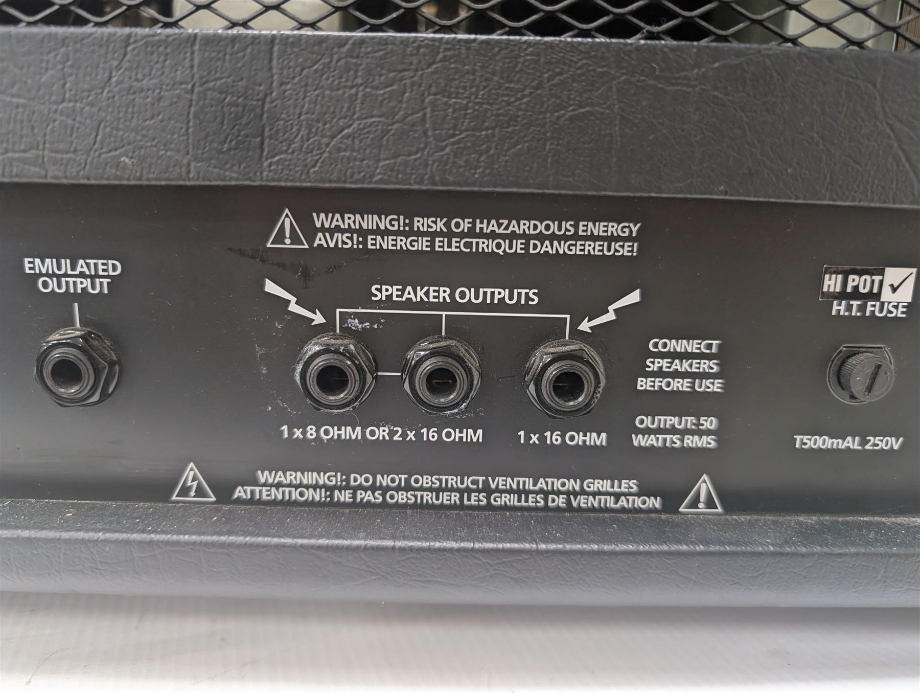 Blackstar HT Club 50 guitar amplifier head, serial no. 201109HC8083, with instruction manual, H27cm, W66cm