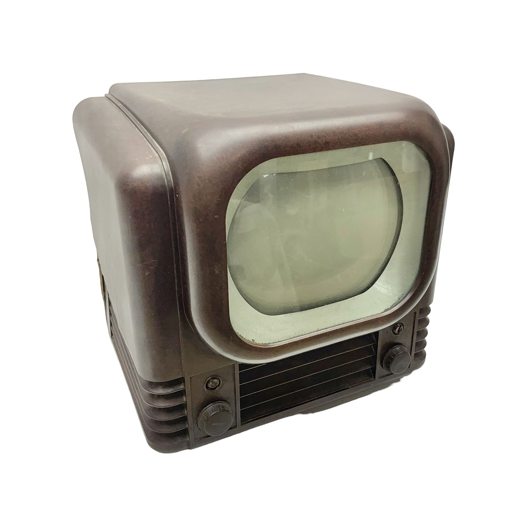 Bush Type TV22 Bakelite TV produced by Bush Radio, London, UK ca. 1950s, H40cm