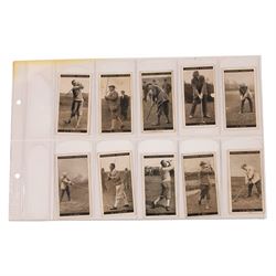 Forty Churchman's and Ogden's golfing cigarette cards, including twelve '3 Jovial Golfers', twelve 'Famous Golfers' and five 'Prominent Golfers' 
