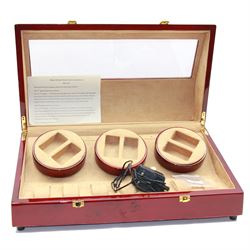 Electronic watch winder for three watche