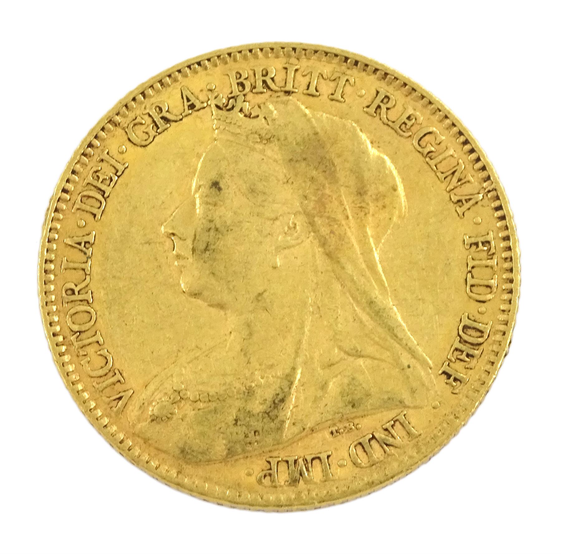 Queen Victoria 1895 gold half sovereign coin