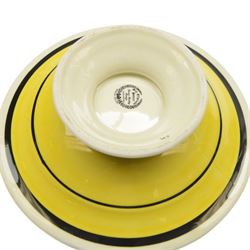 Lorna Bailey Old Ellgreave Pottery, Bridge and Stream pattern comport, H6cm D16cm