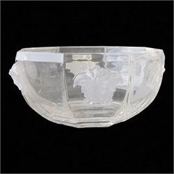 Rosenthal Versace octagonal glass bowl, D18cm 