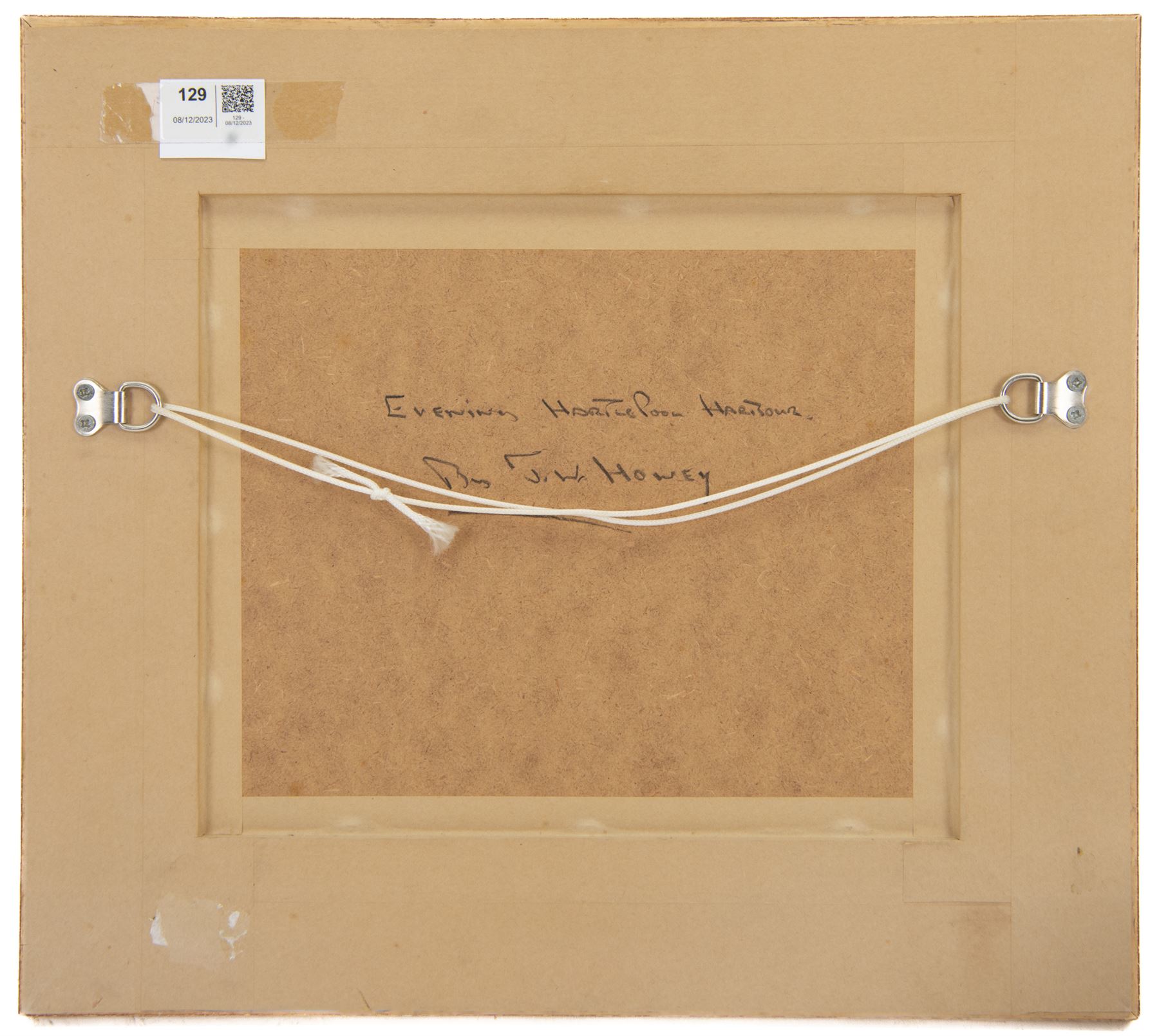 John William Howey (Staithes Group 1873-1938): 'Evening - Hartlepool Harbour', oil on panel signed, titled verso 24cm x 29cm Provenance: David Duggleby Ltd. 8th December 2023, Lot 129; private collection, purchased T B & R Jordan Fine Art Specialists, Stockton on Tees; the Jordans were responsible for dispersing the estate of Robert Leslie Howey (1900-1981), the artist's son. A fine example of English Impressionism, exemplifying the Staithes Group's French influence