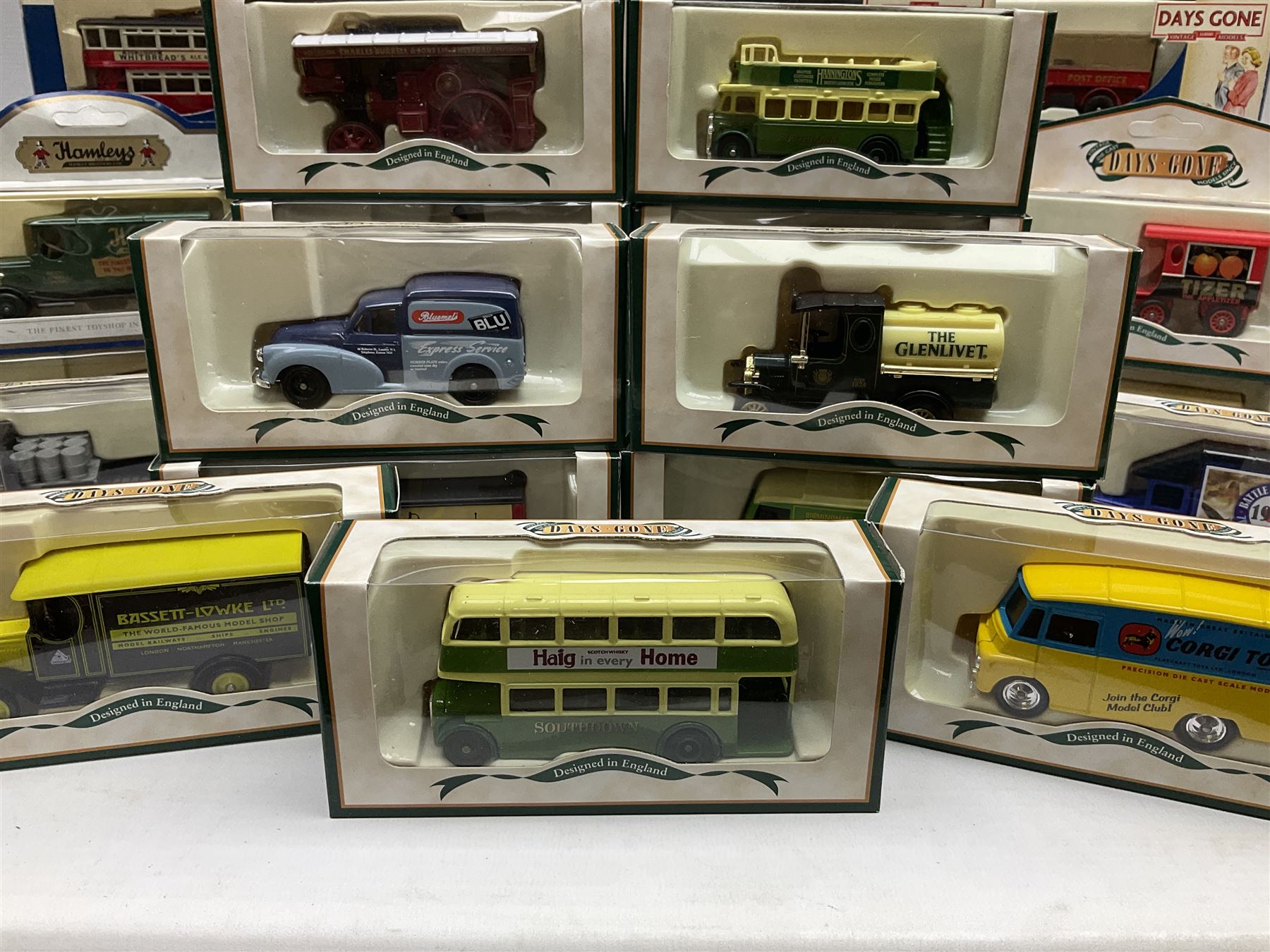 Collection of Days Gone/ Lledo die-cast models including eighteen The Bygone Days of Road Transport, twenty-three Days Gone and twenty-one Hamleys, all boxed (62)