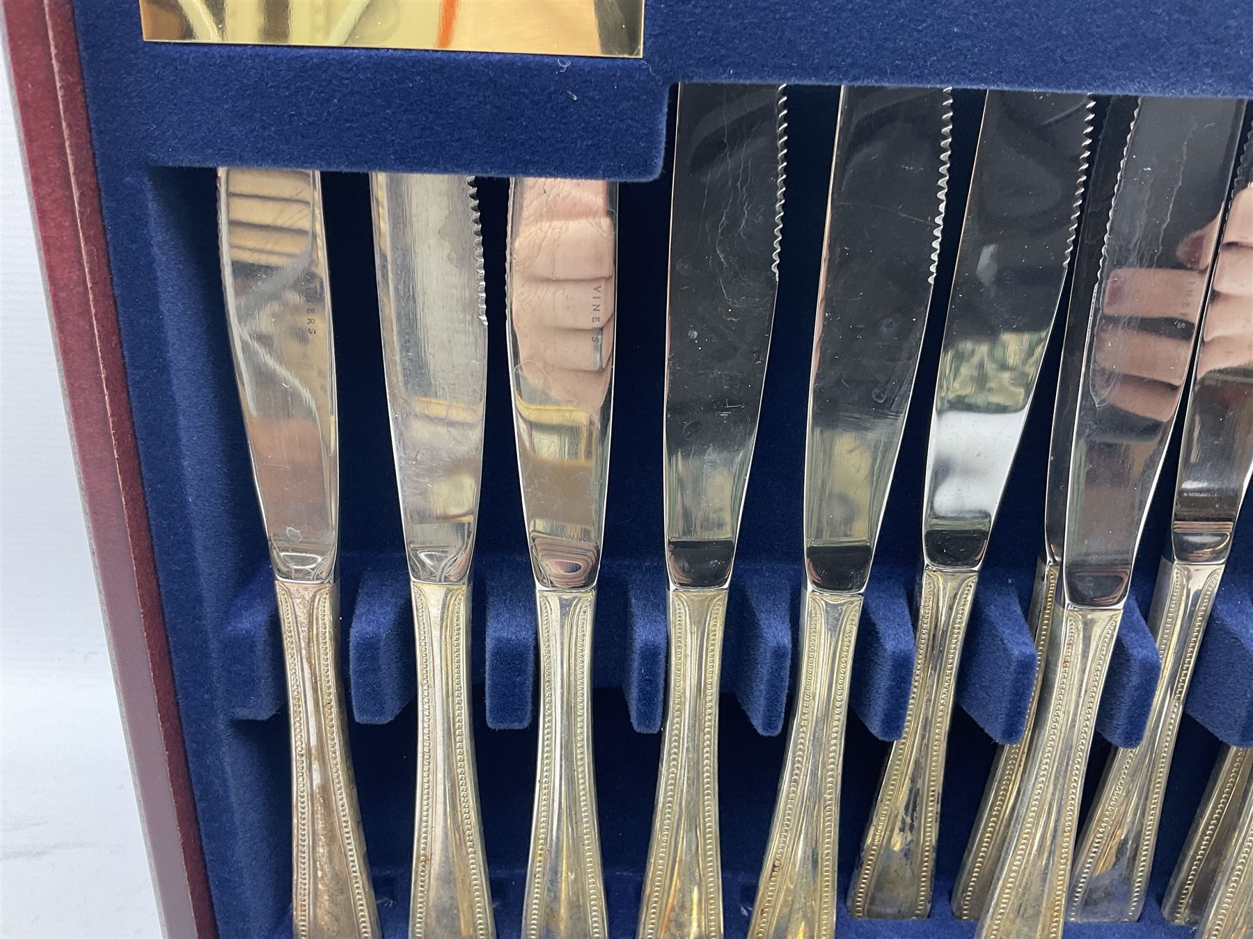 Viners 'The Parish Collection' 58 piece canteen of silver-plated cutlery in wood case